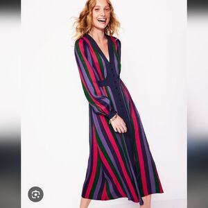 Boden Women's Striped Maxi Dress - Red, Purple, Blue